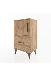 Arges Komodin 2 Raflı Tek Çekmeceli Tek Kapaklı 44x30x80 Çam-Çam