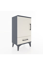 Arges Komodin 2 Raflı Tek Çekmeceli Tek Kapaklı 44x30x80 Antrasit-Aytaşı