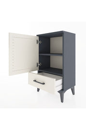 Arges Komodin 2 Raflı Tek Çekmeceli Tek Kapaklı 44x30x80 Antrasit-Aytaşı