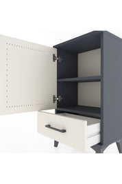 Arges Komodin 2 Raflı Tek Çekmeceli Tek Kapaklı 44x30x80 Antrasit-Aytaşı