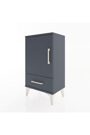 Arges Komodin 2 Raflı Tek Çekmeceli Tek Kapaklı 44x30x80 Antrasit-Antrasit