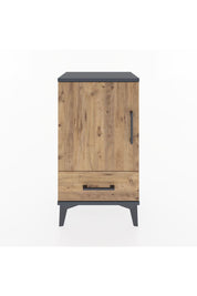 Arges Komodin 2 Raflı Tek Çekmeceli Tek Kapaklı 44x30x80 Antrasit-Çam