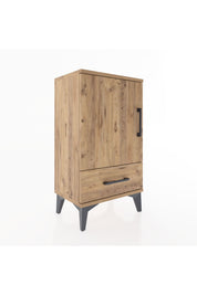 Arges Komodin 2 Raflı Tek Çekmeceli Tek Kapaklı 44x30x80 Çam-Çam