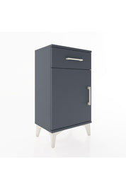 Arges Komodin Tek Raflı Tek Çekmeceli Tek Kapaklı 44x30x80 Antrasit-Antrasit