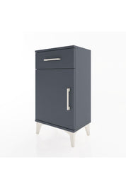 Arges Komodin Tek Raflı Tek Çekmeceli Tek Kapaklı 44x30x80 Antrasit-Antrasit