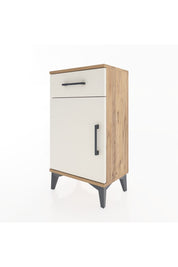 Arges Komodin Tek Raflı Tek Çekmeceli Tek Kapaklı 44x30x80 Çam-Aytaşı