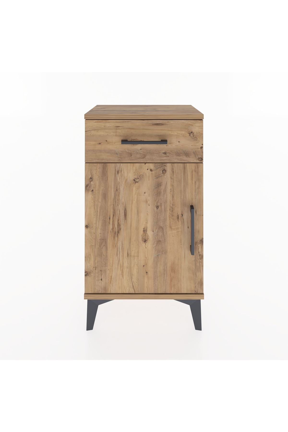 Arges Komodin Tek Raflı Tek Çekmeceli Tek Kapaklı 44x30x80 Çam-Çam