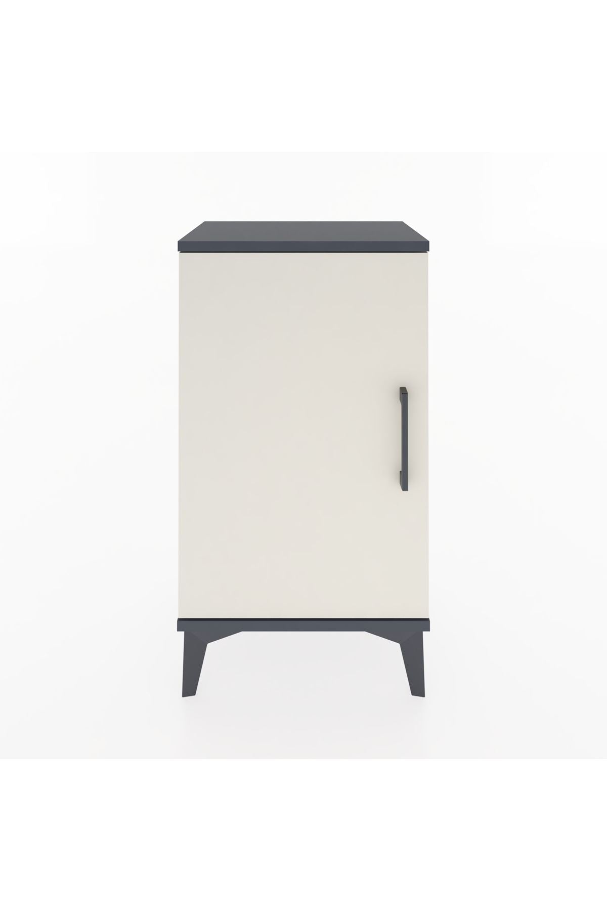 Arges Komodin 2 Raflı Tek Kapaklı 44x30x80 Antrasit-Aytaşı