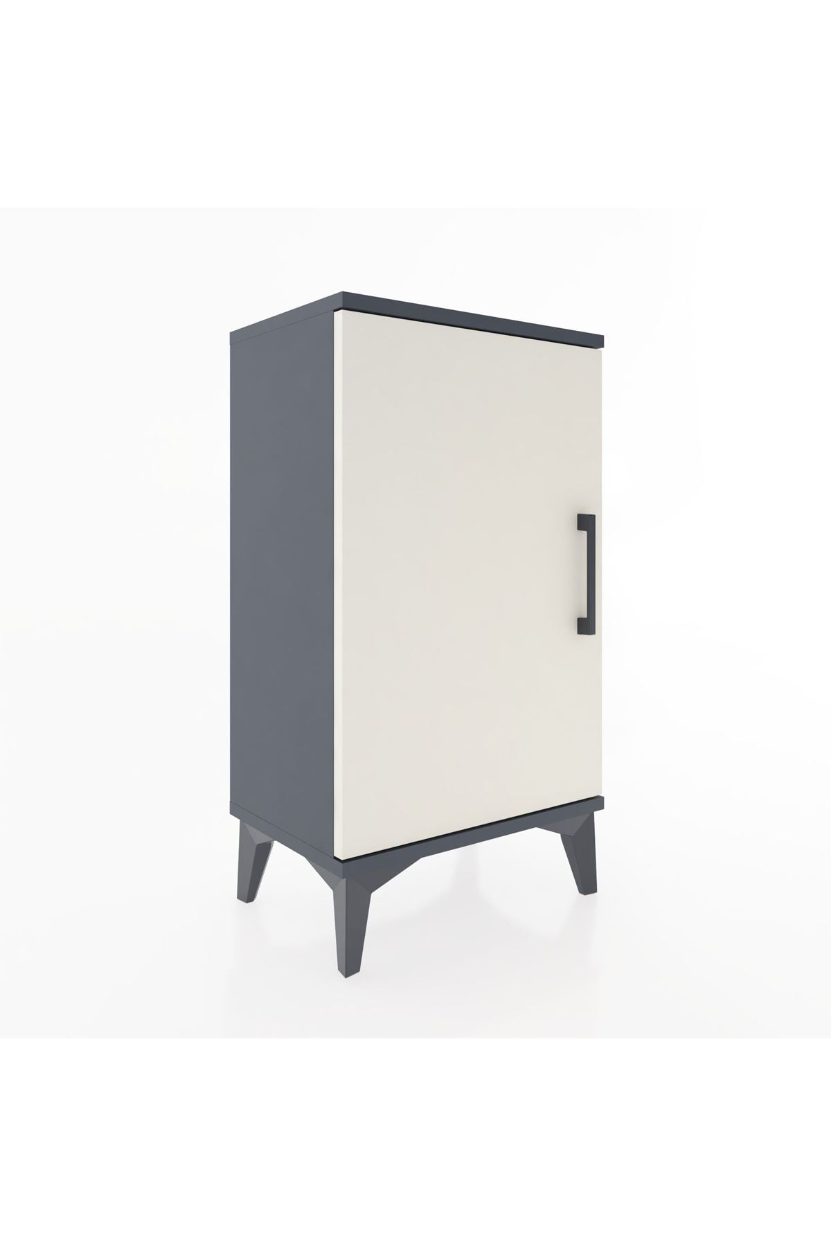 Arges Komodin 2 Raflı Tek Kapaklı 44x30x80 Antrasit-Aytaşı