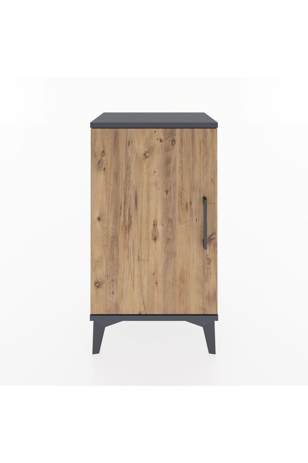 Arges Komodin 2 Raflı Tek Kapaklı 44x30x80 Antrasit-Çam