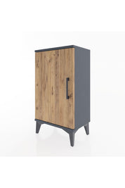 Arges Komodin 2 Raflı Tek Kapaklı 44x30x80 Antrasit-Çam