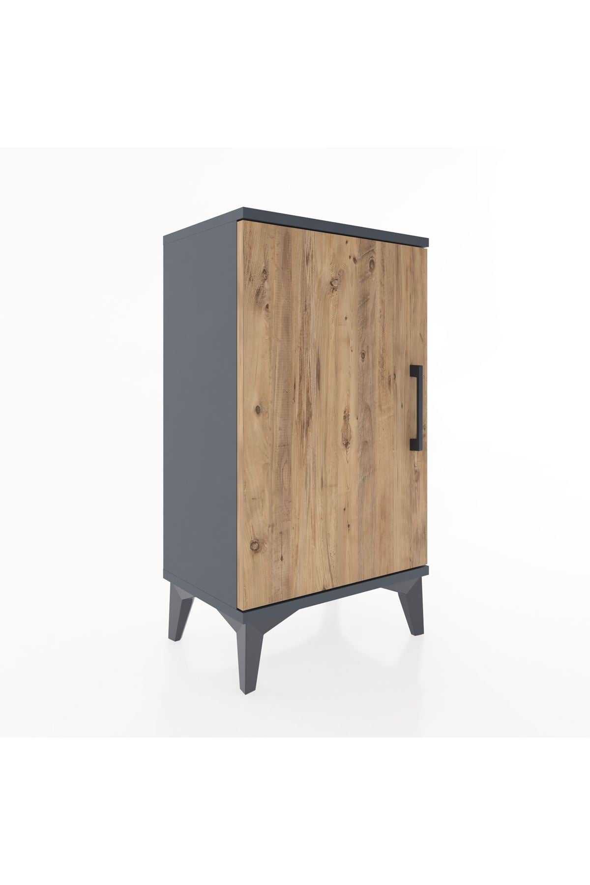 Arges Komodin 2 Raflı Tek Kapaklı 44x30x80 Antrasit-Çam