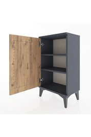 Arges Komodin 2 Raflı Tek Kapaklı 44x30x80 Antrasit-Çam