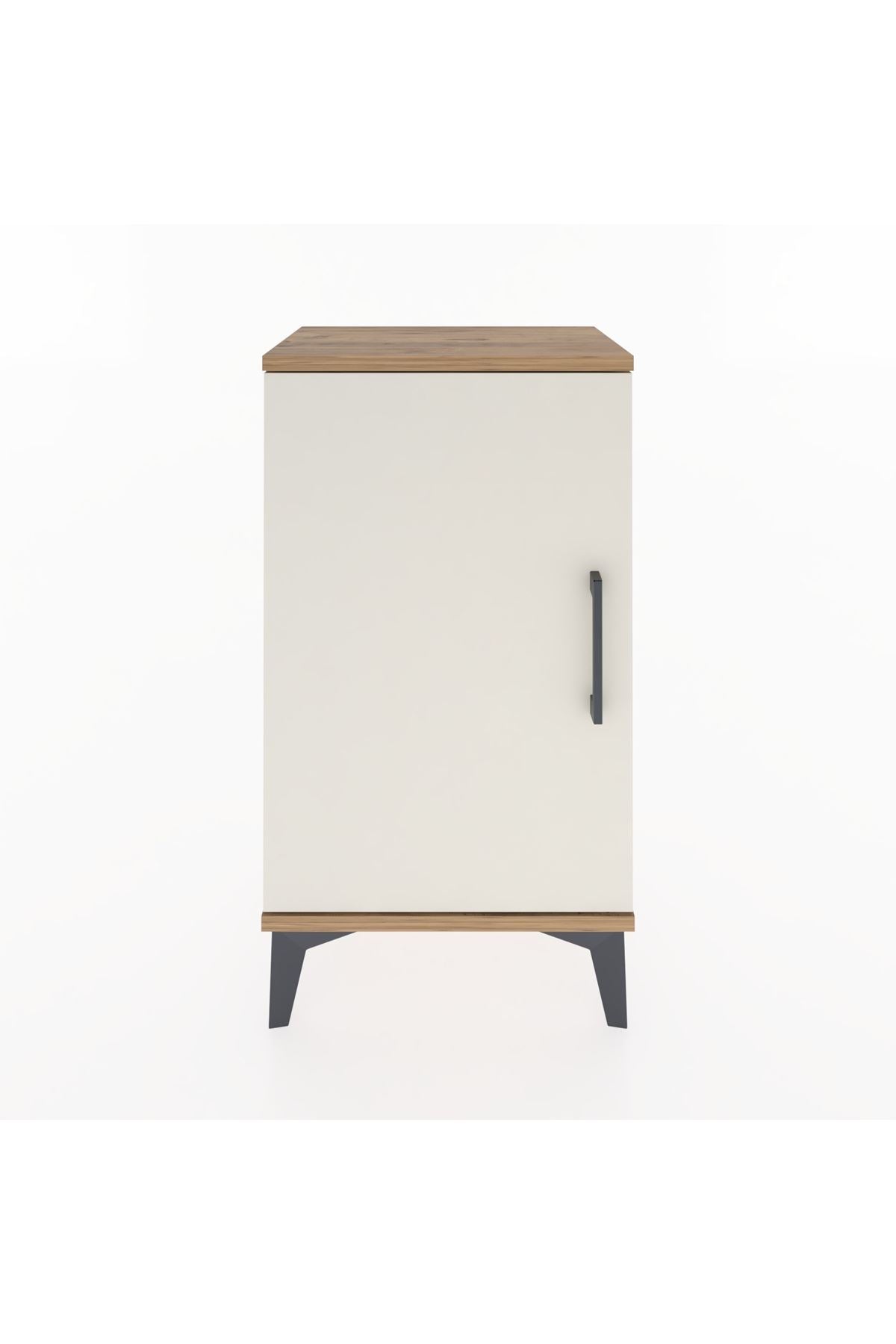 Arges Komodin 2 Raflı Tek Kapaklı 44x30x80 Çam-Aytaşı