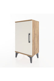 Arges Komodin 2 Raflı Tek Kapaklı 44x30x80 Çam-Aytaşı