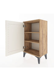 Arges Komodin 2 Raflı Tek Kapaklı 44x30x80 Çam-Aytaşı