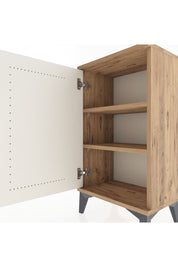 Arges Komodin 2 Raflı Tek Kapaklı 44x30x80 Çam-Aytaşı