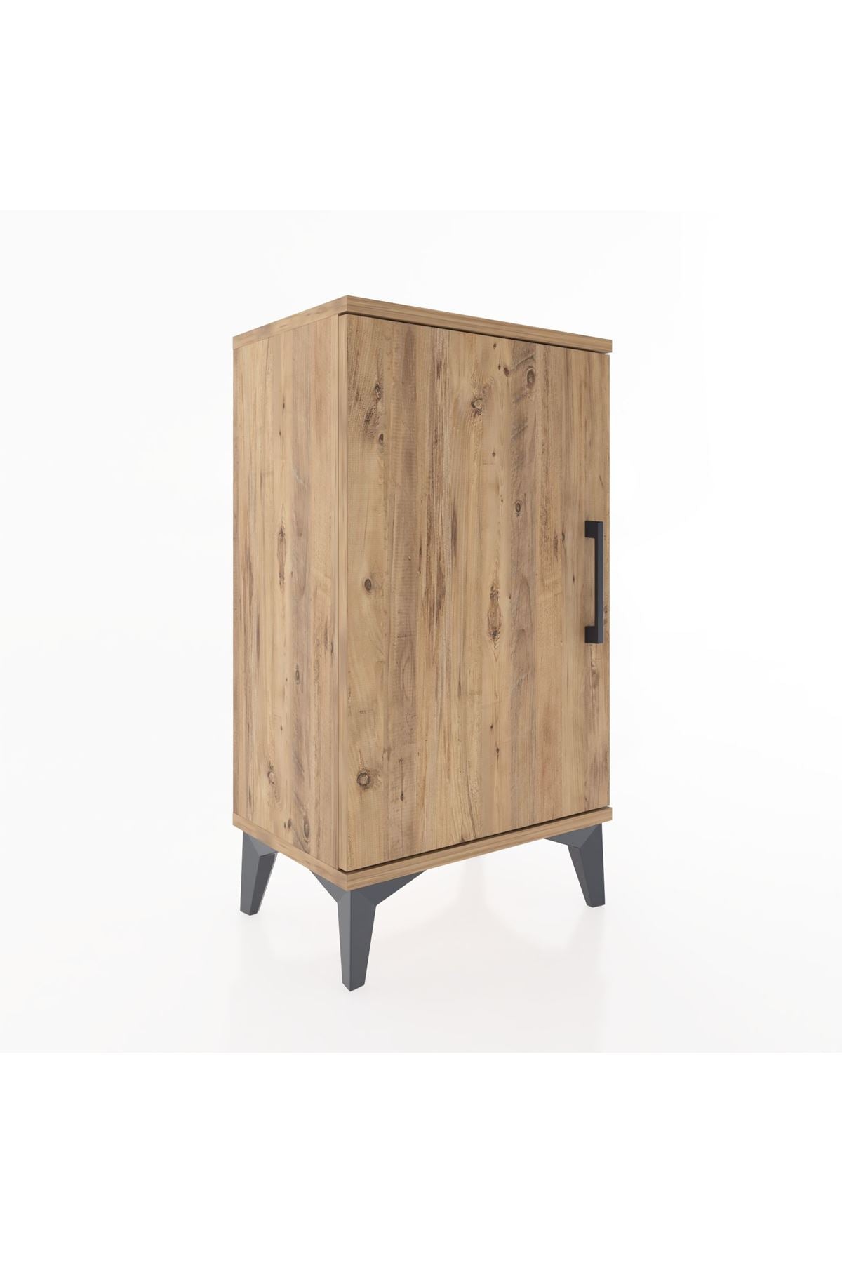 Arges Komodin 2 Raflı Tek Kapaklı 44x30x80 Çam-Çam