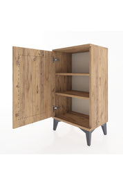 Arges Komodin 2 Raflı Tek Kapaklı 44x30x80 Çam-Çam