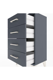 Arges Komodin 4 Çekmeceli 44x30x80 Antrasit-Antrasit