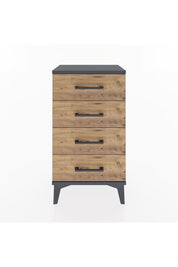 Arges Komodin 4 Çekmeceli 44x30x80 Antrasit-Çam