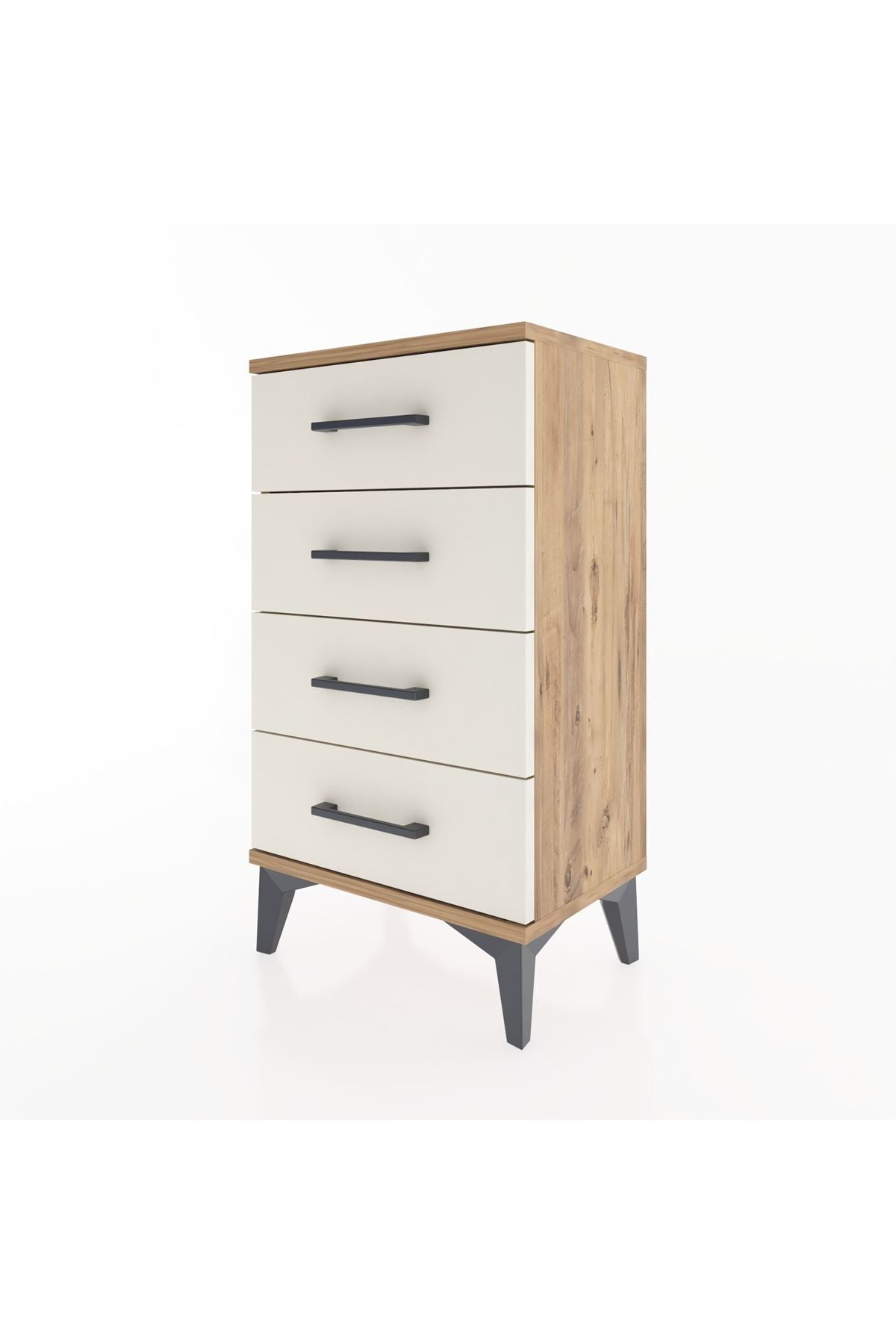 Arges Komodin 4 Çekmeceli 44x30x80 Çam-Aytaşı