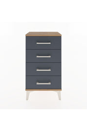 Arges Komodin 4 Çekmeceli 44x30x80 Çam-Antrasit