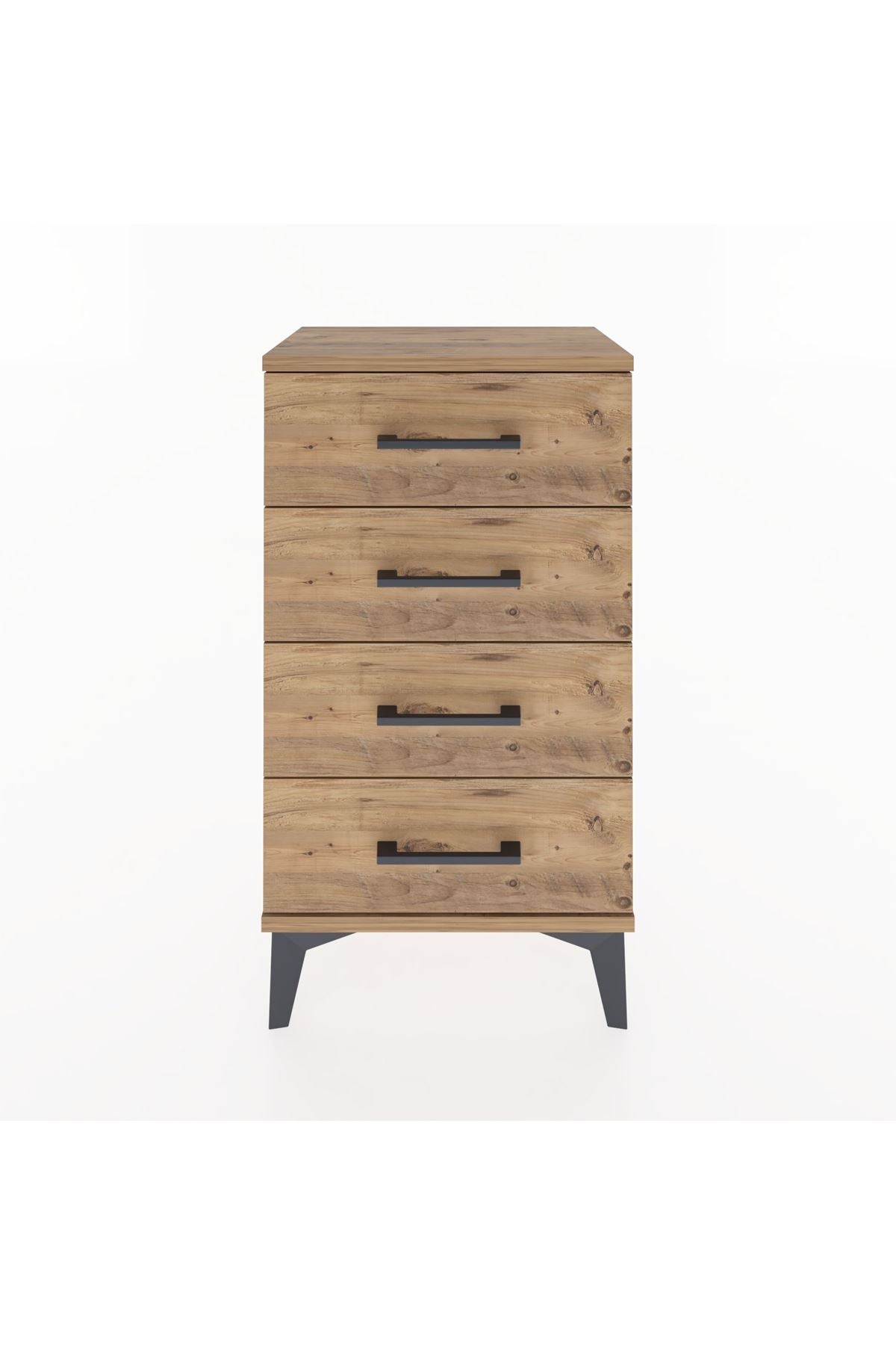 Arges Komodin 4 Çekmeceli 44x30x80 Çam-Çam