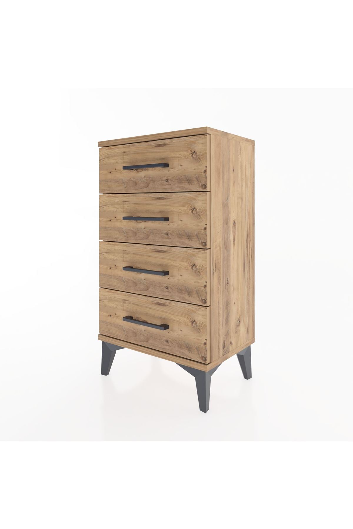 Arges Komodin 4 Çekmeceli 44x30x80 Çam-Çam