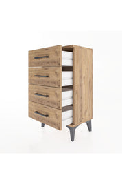Arges Komodin 4 Çekmeceli 44x30x80 Çam-Çam