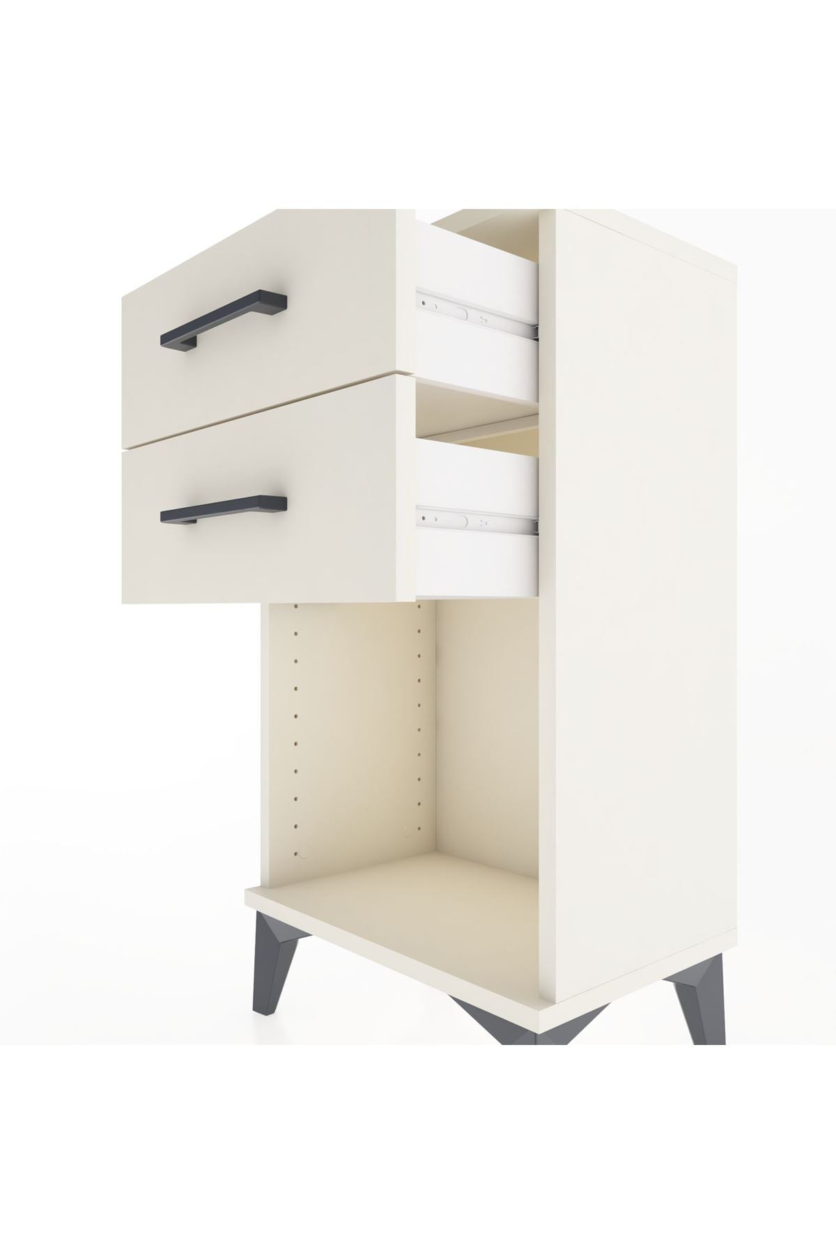 Arges Komodin 2 Çekmeceli 44x30x80 Aytaşı-Aytaşı