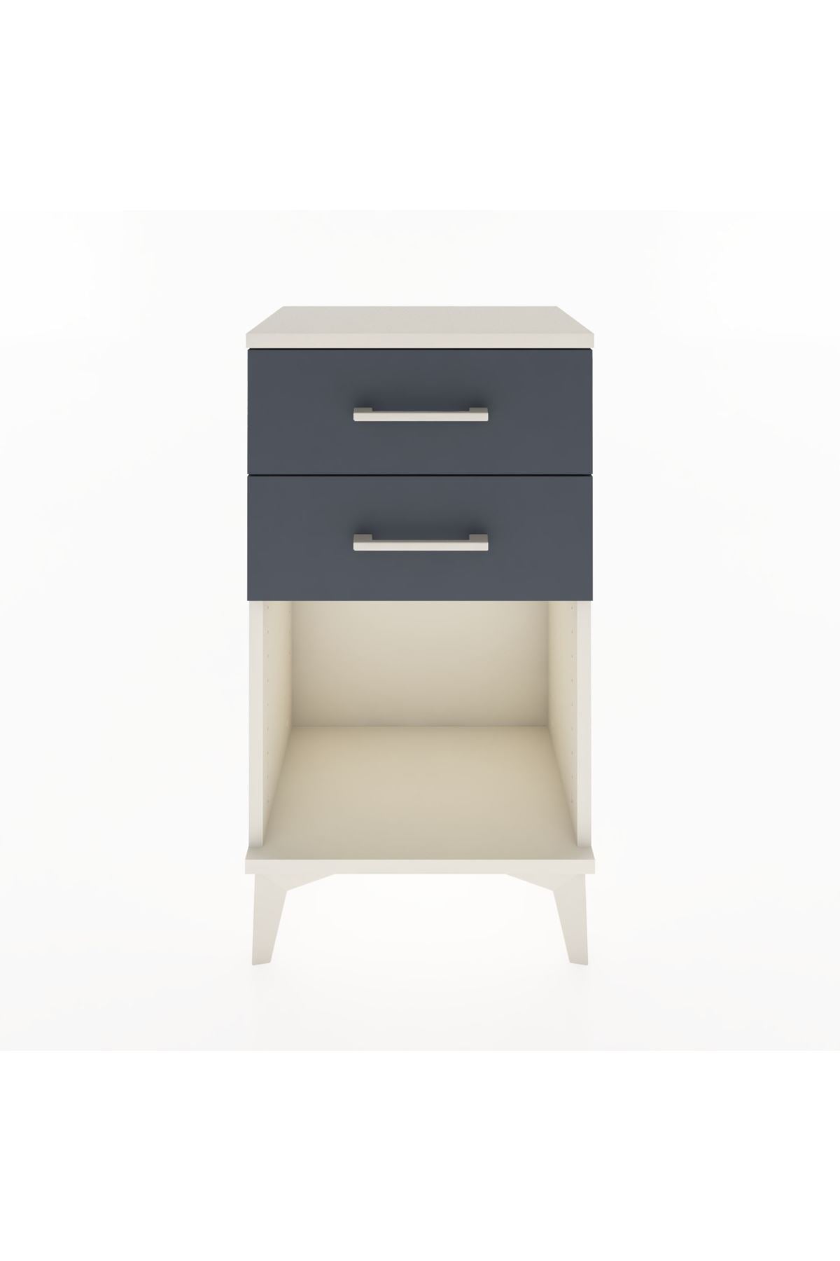 Arges Komodin 2 Çekmeceli 44x30x80 Aytaşı-Antrasit