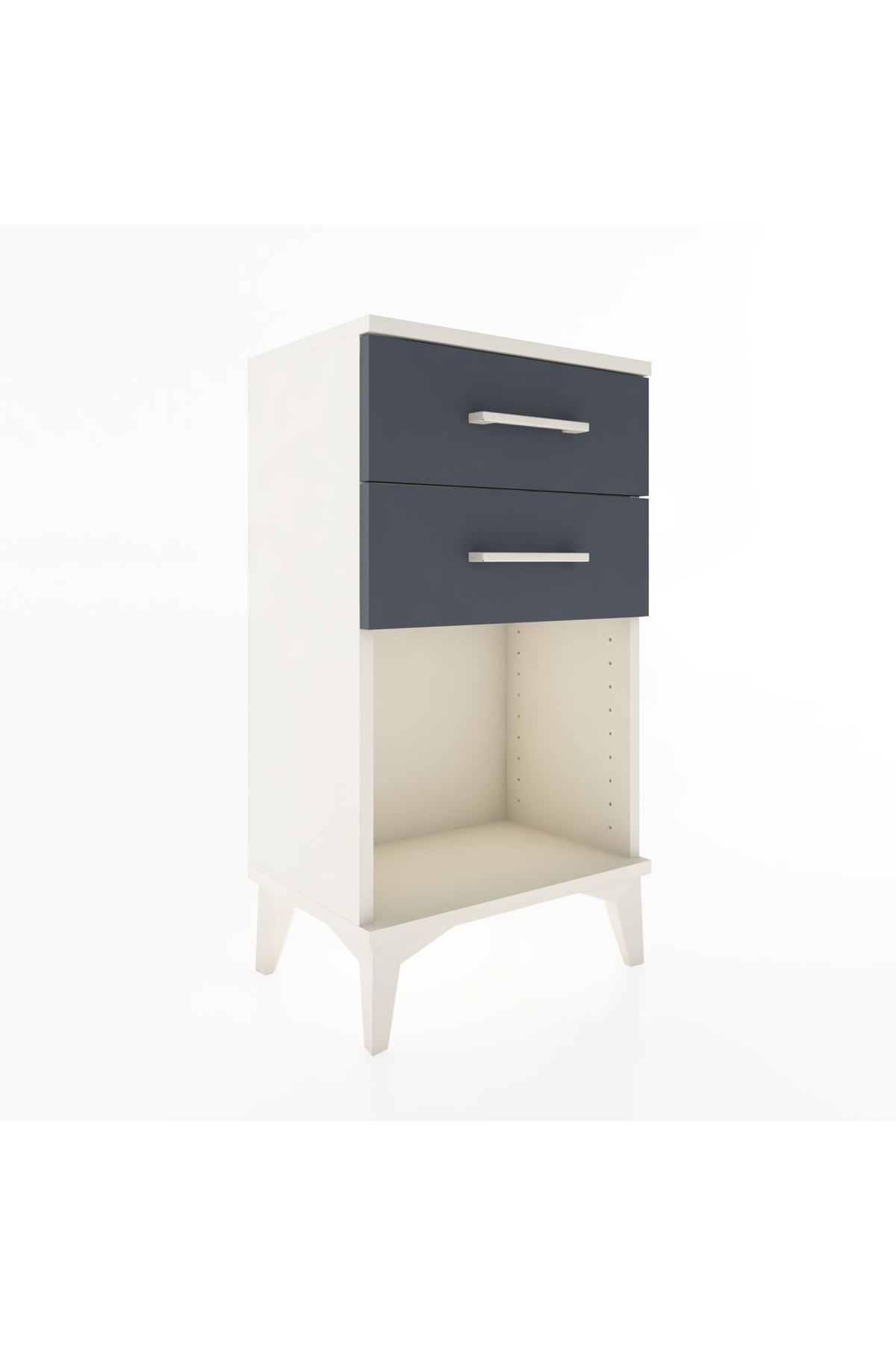 Arges Komodin 2 Çekmeceli 44x30x80 Aytaşı-Antrasit