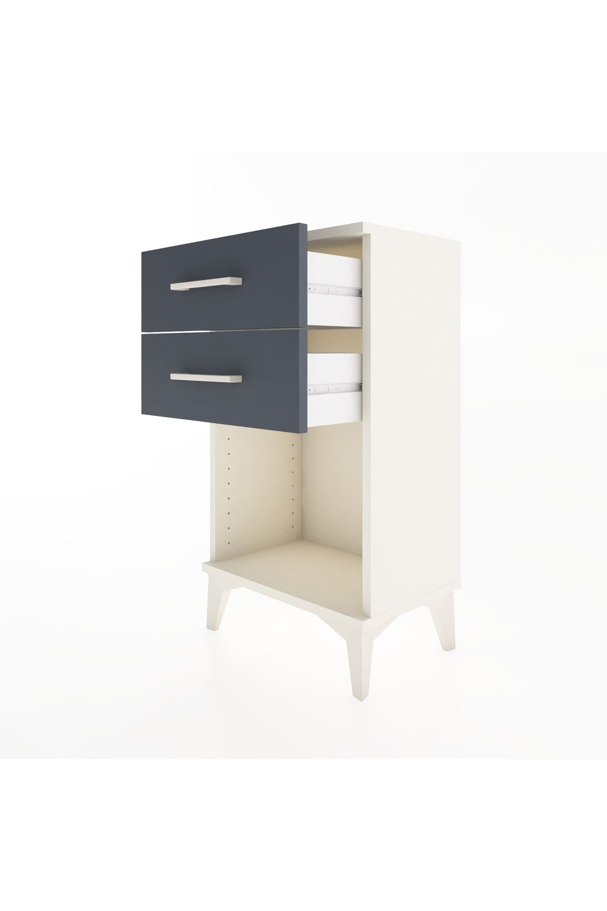 Arges Komodin 2 Çekmeceli 44x30x80 Aytaşı-Antrasit