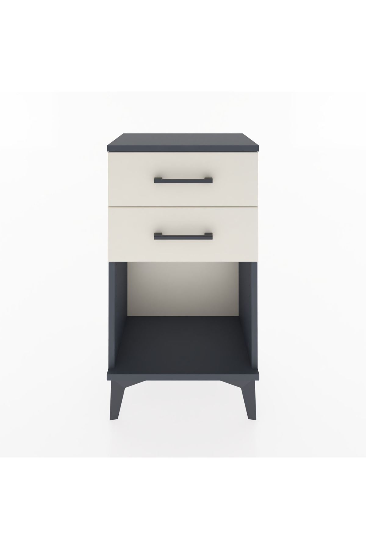 Arges Komodin 2 Çekmeceli 44x30x80 Antrasit-Aytaşı