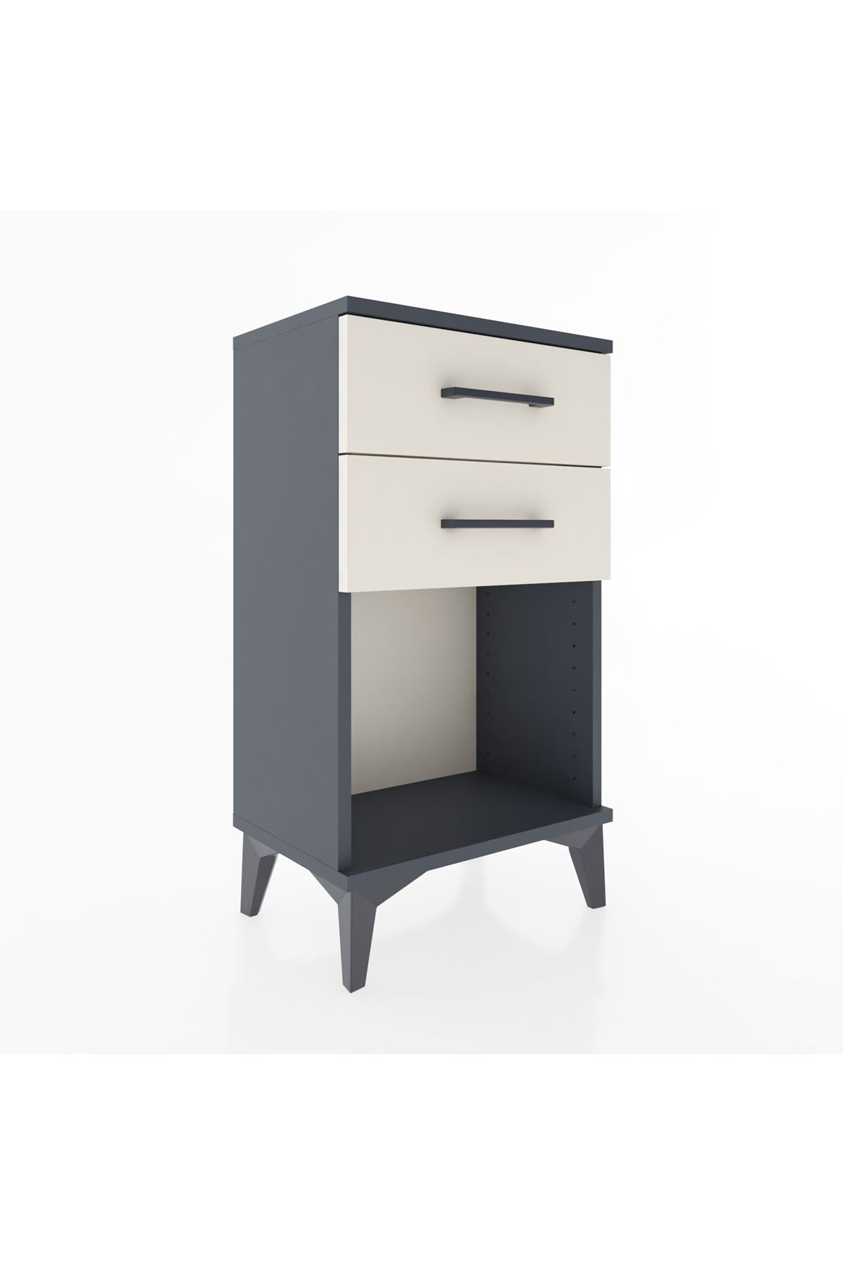 Arges Komodin 2 Çekmeceli 44x30x80 Antrasit-Aytaşı