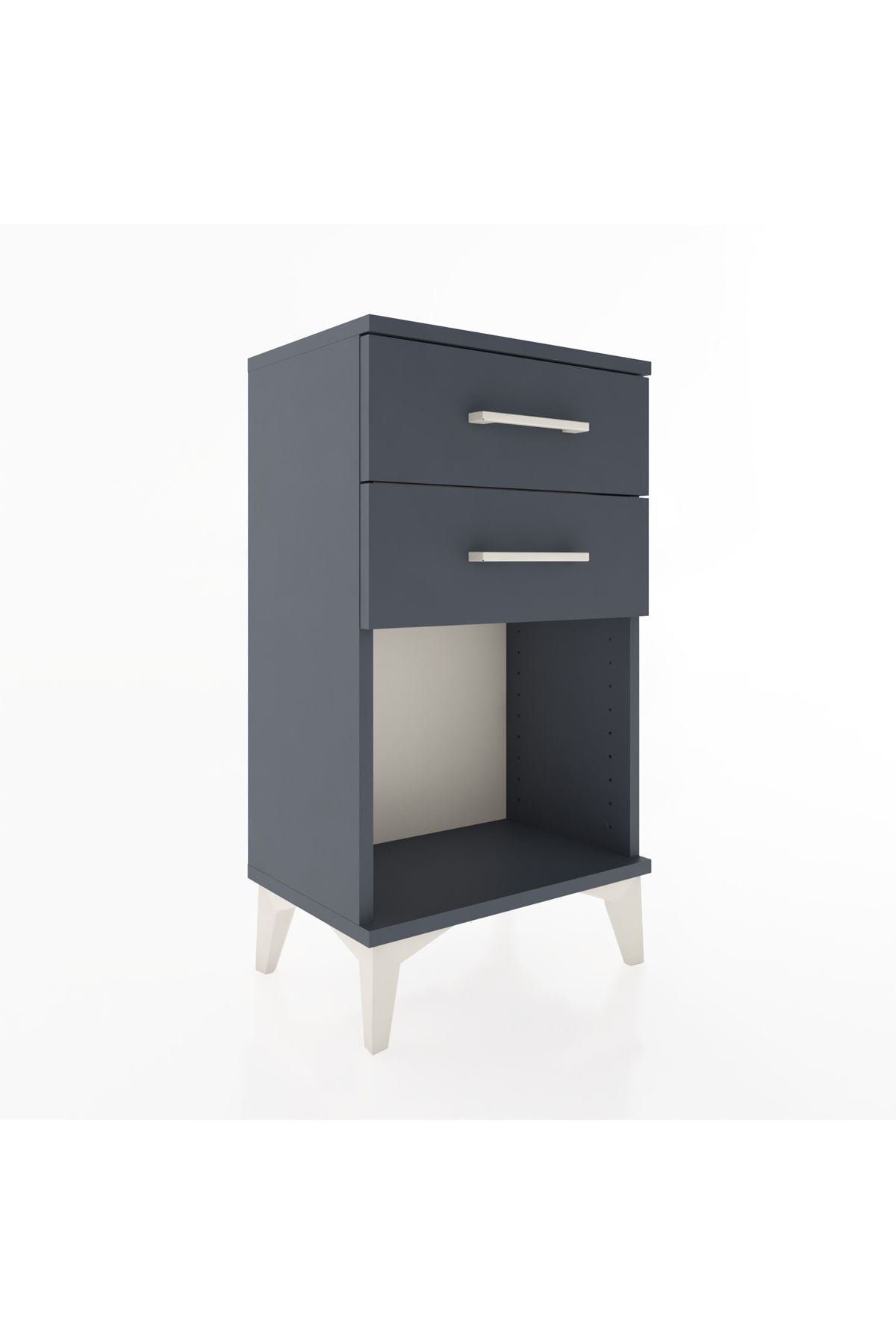 Arges Komodin 2 Çekmeceli 44x30x80 Antrasit-Antrasit