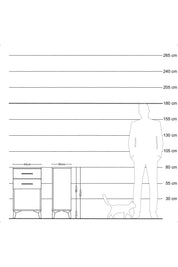 Arges Komodin 2 Çekmeceli 44x30x80 Antrasit-Antrasit