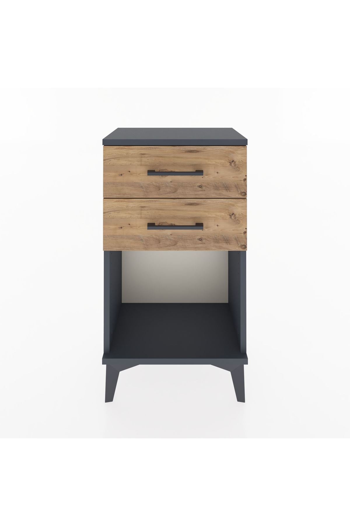 Arges Komodin 2 Çekmeceli 44x30x80 Antrasit-Çam