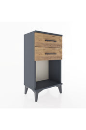 Arges Komodin 2 Çekmeceli 44x30x80 Antrasit-Çam