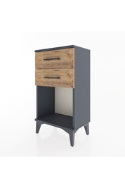 Arges Komodin 2 Çekmeceli 44x30x80 Antrasit-Çam