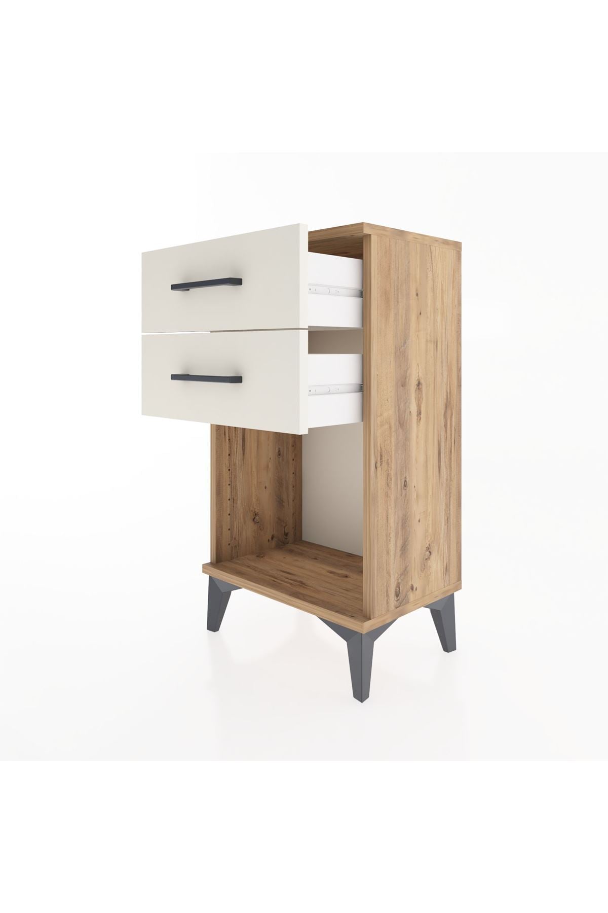 Arges Komodin 2 Çekmeceli 44x30x80 Çam-Aytaşı