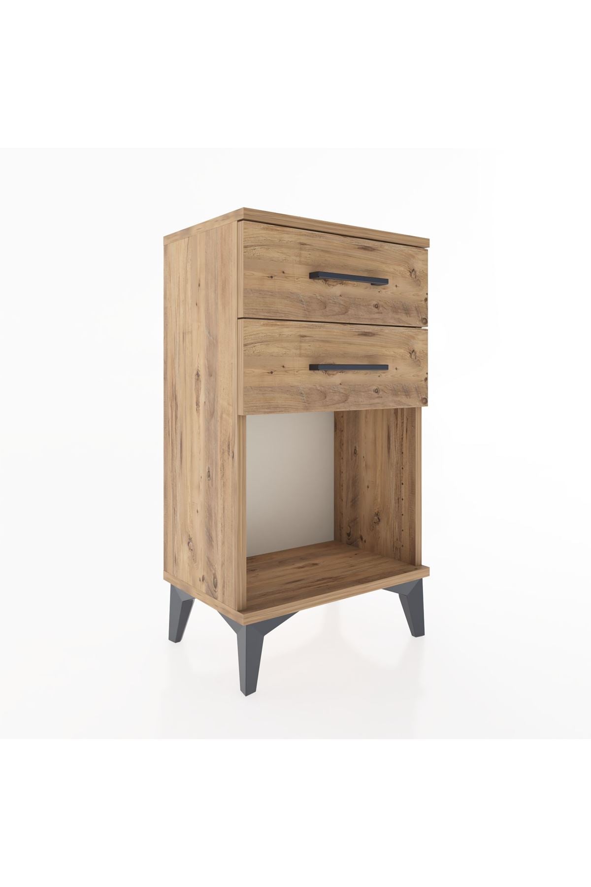 Arges Komodin 2 Çekmeceli 44x30x80 Çam-Çam