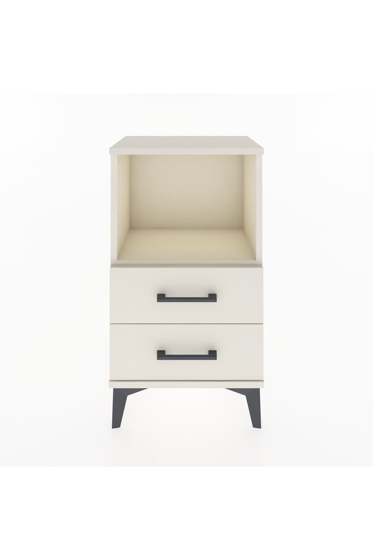 Arges Komodin Tek Raflı 2 Çekmeceli 44x30x80 Aytaşı-Aytaşı