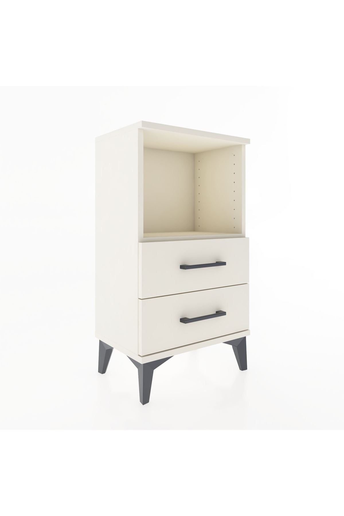 Arges Komodin Tek Raflı 2 Çekmeceli 44x30x80 Aytaşı-Aytaşı