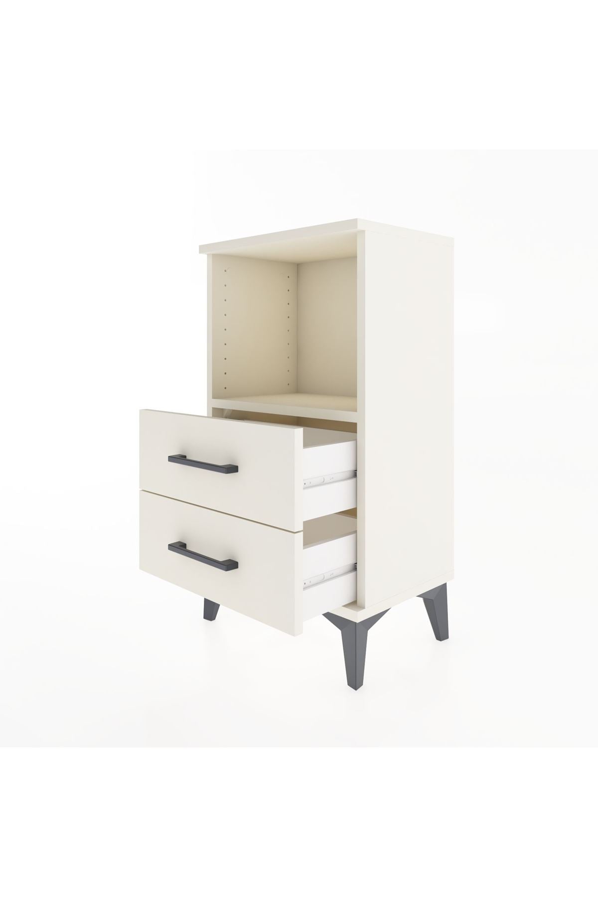 Arges Komodin Tek Raflı 2 Çekmeceli 44x30x80 Aytaşı-Aytaşı