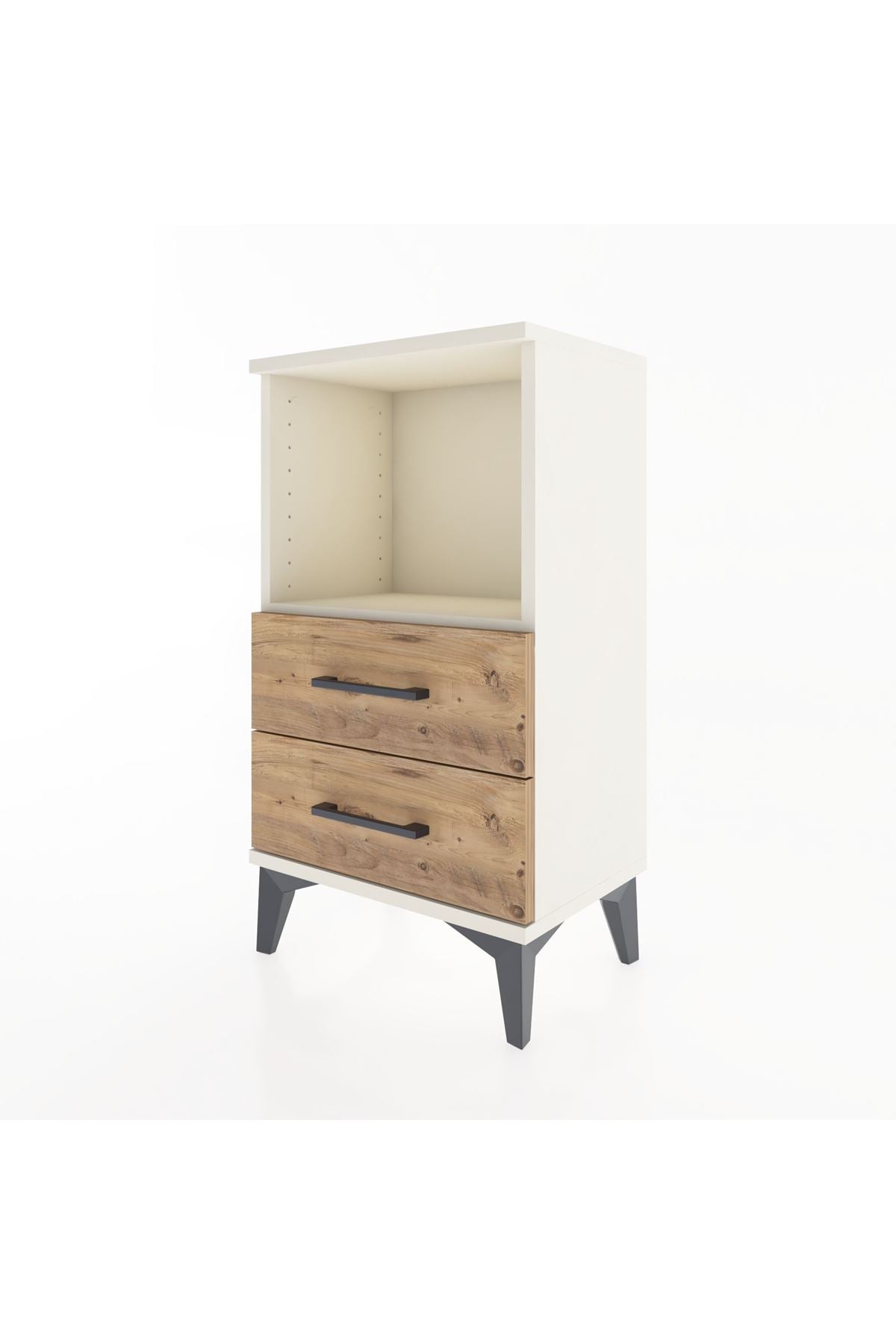 Arges Komodin Tek Raflı 2 Çekmeceli 44x30x80 Aytaşı-Çam