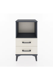 Arges Komodin Tek Raflı 2 Çekmeceli 44x30x80 Antrasit-Aytaşı