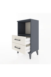Arges Komodin Tek Raflı 2 Çekmeceli 44x30x80 Antrasit-Aytaşı