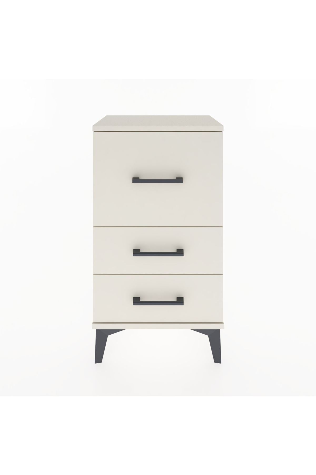 Arges Komodin 3 Çekmeceli 44x30x80 Aytaşı-Aytaşı